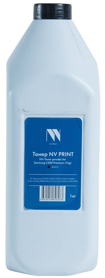 Тонер NV Print C300 Black для принтеров Samsung CLP300/ 350N/ 2160/ 3160/ Xerox 6110/ 6115/ 310/ 315/ CLX3175, Premium, 1кг