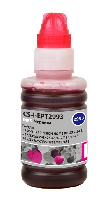 Чернила Cactus CS-I-EPT2993 для принтеров Epson Expresion Home XP-235/ 332/ 335/ 432/ 435, пурпурный 100мл