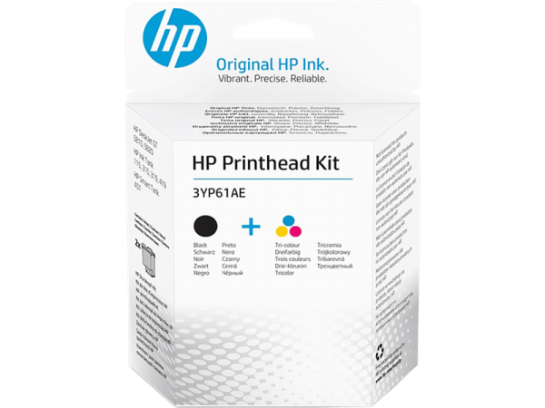 Набор печатающих головок HP 3YP61AE Printhead Kit оригинальный для HP DeskJet GT 5810/ GT 5820, HP Ink Tank 315/ 415, HP Tank 115/ 319/ 410/ 419, чёрная + трёхцветная