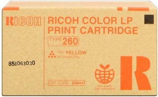 Картридж Ricoh Type 260 (888447) оригинальный для Ricoh Aficio CL-7200/ CL-7300 желтый, 10000 стр.