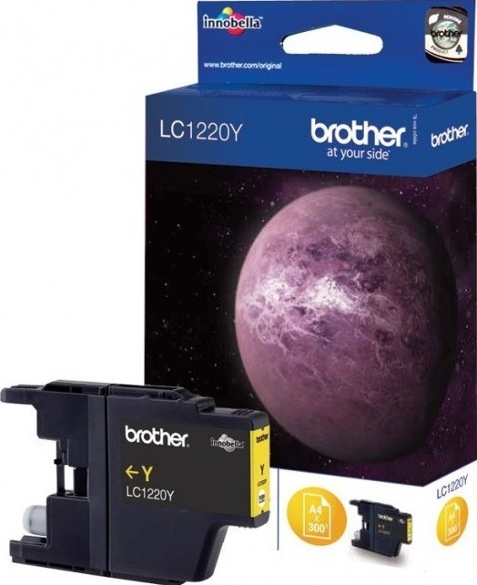 Картридж Brother LC-1220Y (LC1220Y) оригинальный для Brother MFC-J430W/ J825DW /DCP-J525W, жёлтый, 300 стр.