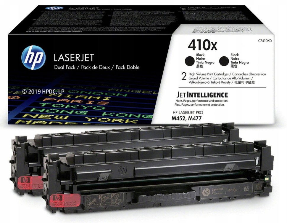 Картридж HP CF410XF / CF410XD (410X) Black оригинальный для HP Color LaserJet Pro M377/ M477/ M452, чёрный, двойная упаковка, 2*6500 страниц