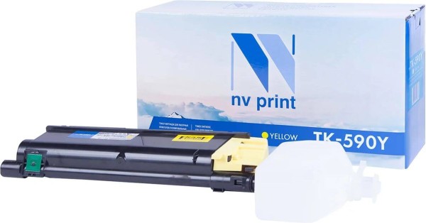 Картридж NVP совместимый Kyocera TK-590 Yellow для FS C2026MFP/C2126MFP/C2526MFP/C2626MFP (5000k)