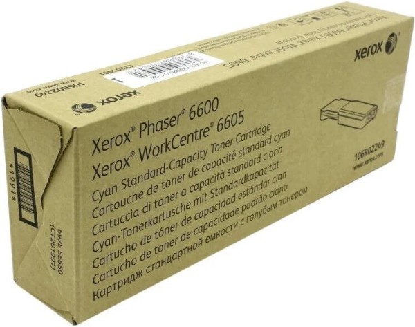Картридж Xerox 106R02249 оригинальный для Xerox Phaser 6600, WorkCentre 6605, cyan, (2000 страниц)