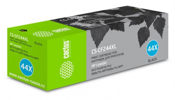 Картридж лазерный Cactus CS-CF244XL для HP LJ M15 Pro/ M15a Pro/ M28a Pro MFP/ M28w Pro MFP черный, 3000 стр.
