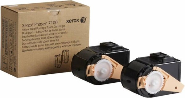 Картридж Xerox 106R02611 оригинальный для Xerox Phaser 7100, yellow, увеличенный, (2*4500 страниц)