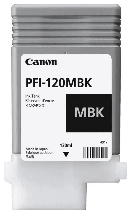 Картридж оригинальный Canon PFI-120MBK 2884C001 для принтера Canon ImagePrograf TM-200/ TM-205/ TM-300/ TM-305, матовый черный, (GR) 130 мл