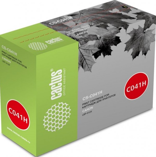 Картридж Cactus 041H (CS-C041H) для принтеров Canon LBP 312x черный 20000 страниц