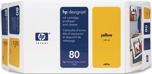 Картридж HP DJ 1050C (C4893A) (C4823A+C4848A) желтый №80 (09)