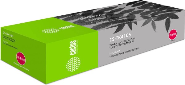Картридж Cactus TK-4105 (CS-TK4105) для принтеров Kyocera Mita TASKalfa 1800/ 2200/ 1801/ 2201 черный 15000 страниц