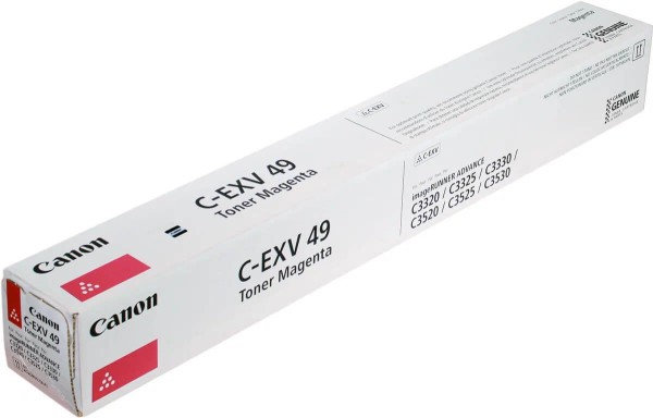 Картридж Canon C-EXV49M (8526B002) Magenta оригинальный для Canon imageRUNNER ADVANCE C3320/ C3325/ C3330/ C3530/ C3525/ C3520, пурпурный, 19000 страниц