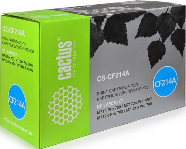 Cactus CF214A Картридж CS-CF214A/ R черный для для принтеров HP LaserJet 700 MFP M712, 10 000 стр.