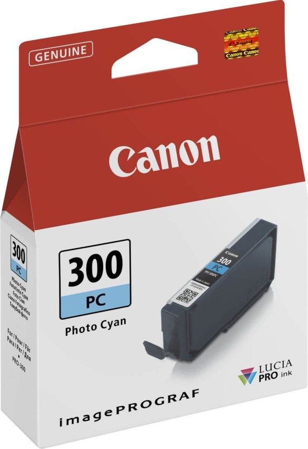 Картридж Canon PFI-300PC 4197C001 оригинальный для Canon ImagePrograf PRO-300, фото голубой (photo cyan), 14мл