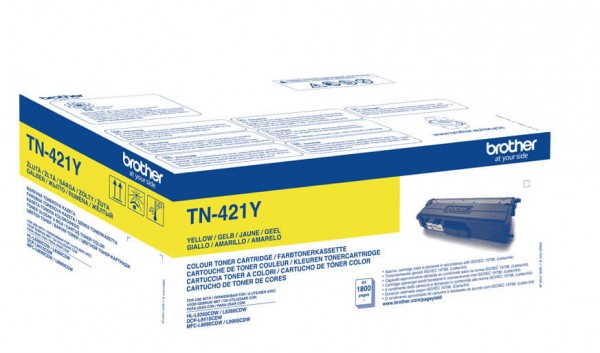 Картридж Brother TN-421Y (TN421Y) оригинальный для Brother HL-L8260CDW/ DCP-L8410CDW/ MFC-L8690CDW, yellow (1 800 стр.)
