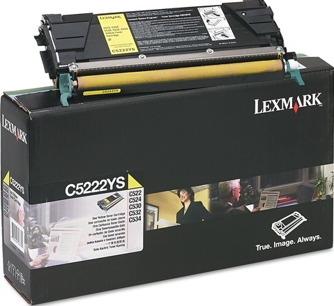 Картридж Lexmark C5222YS оригинальный для Lexmark C520/ C522/ C524/ C530/ C532/ C534, yellow, 3000 стр.