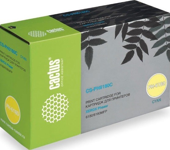 Картридж Cactus 113R00723 (CS-PH6180C) для принтеров Xerox Phaser 6180/ 6180mfp голубой 6000 страниц