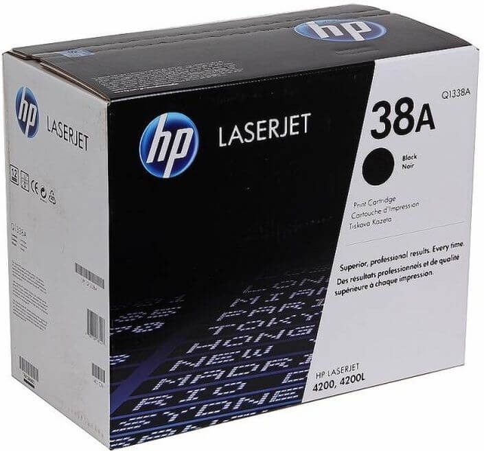 Картридж HP Q1338A (38A) оригинальный для принтера HP LaserJet 4200/ 4200n/ 4200n/ 4200tn/ 4200dtn/ 4200dtns/ 4200dtnsl black, 12000 страниц
