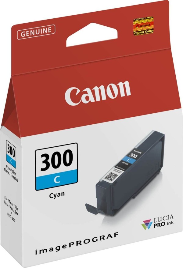 Картридж Canon PFI-300C 4194C001 оригинальный для Canon ImagePrograf PRO-300, голубой (cyan), 14мл