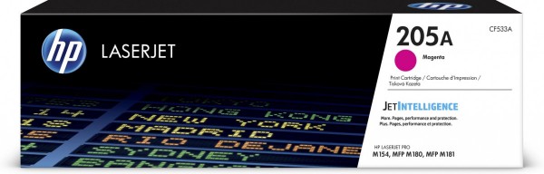 Картридж HP CF533A (205A) оригинальный для принтера HP Color LaserJet Pro M180/ M181 пурпурный, 900 страниц