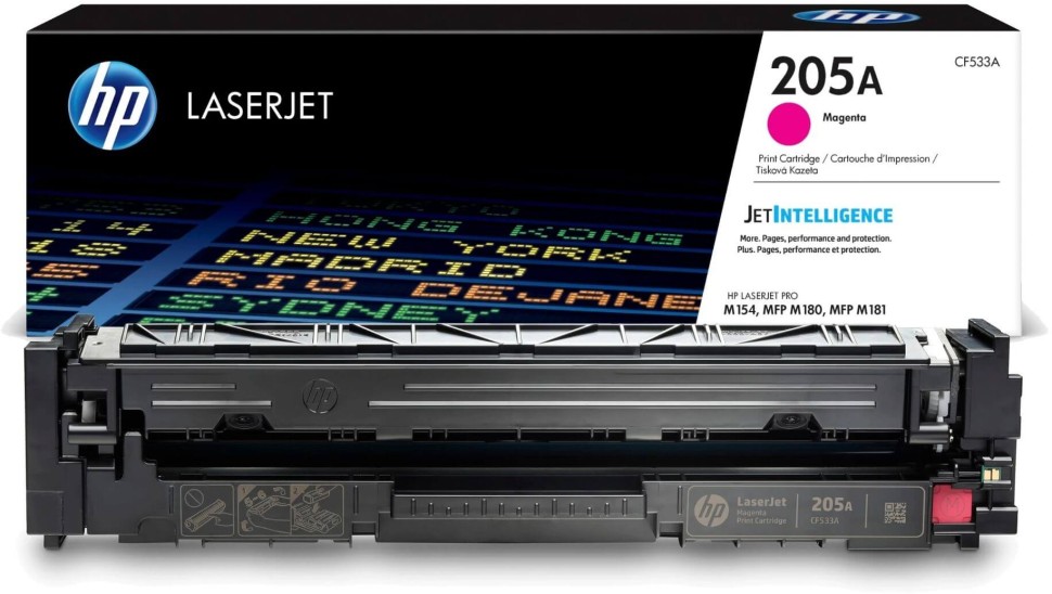 Картридж HP CF533A (205A) Magenta оригинальный для HP Color LaserJet Pro M154/ M180/ M181, пурпурный, 900 страниц