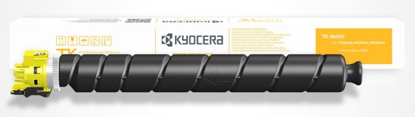 Картридж Kyocera TK-8605Y (1T0C2MANL1) Yellow оригинальный для Kyocera TASKalfa MZ2501ci/ MZ3501ci, жёлтый, увеличенный, 20000 страниц