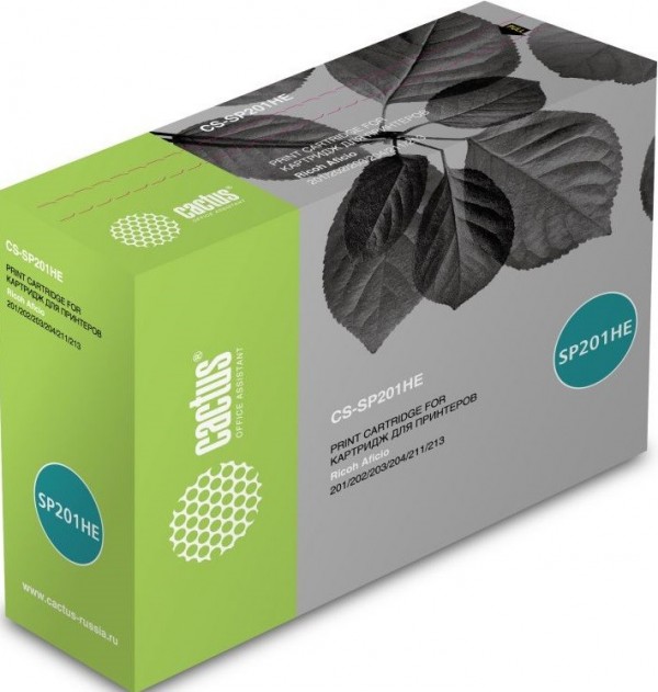 Картридж Cactus SP201HE (CS-SP201HE) для принтеров Ricoh SP 201/ 203/ 211/ 213 черный 2600 страниц