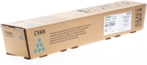 Картридж Ricoh MP C3503 (841820/841816) оригинальный для Ricoh Aficio MP C3003/ C3503/ C3004/ C3504, голубой, 18000 стр.