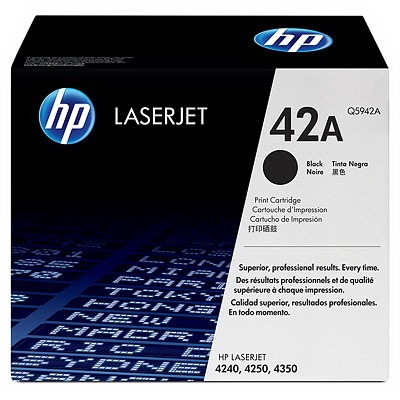 Q5942A (42A) оригинальный картридж HP для принтера HP LaserJet 4240/ 4240n/ 4250/ 4250n/ 4250tn/ 4250dtn/ 4250dtnsl/ 4350/ 4350n/ 4350tn/ 4350dtn/ 4350dtns black, 10000 страниц