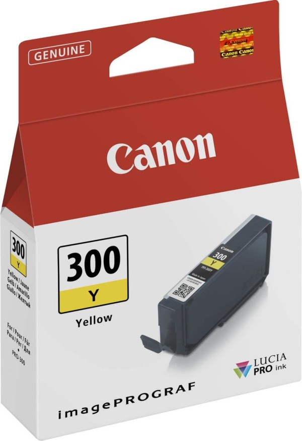 Картридж Canon PFI-300Y 4196C001 оригинальный для Canon ImagePrograf PRO-300, жёлтый (yellow), 14мл