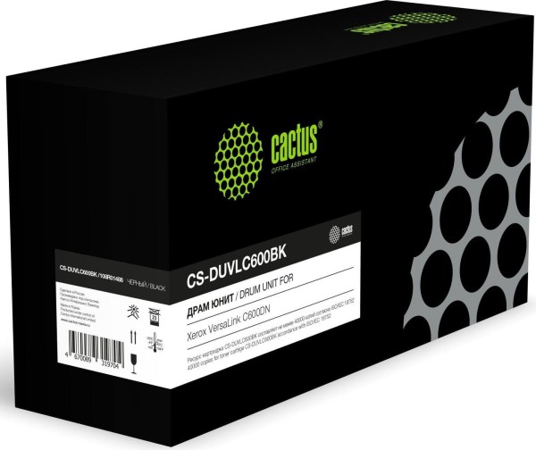 Блок фотобарабана Cactus 108R01488 (CS-DUVLC600BK) Drum Unit Black для Xerox VersaLink C600DN, чёрный, 40000 стр.