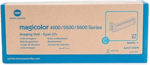 Блок проявки Konica-Minolta A0310GH Imaging Unit Cyan оригинальный для Konica-Minolta MagiColor 4650/ 4690/ 5550/ 5570/ 5650/ 5670, голубой, 30000 стр.