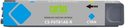 Картридж Cactus №973XL F6T81AE (CS-F6T81AE-R) Cyan для HP PageWide Pro 452dw/ Pro 477dw, голубой, увеличенный, 120мл