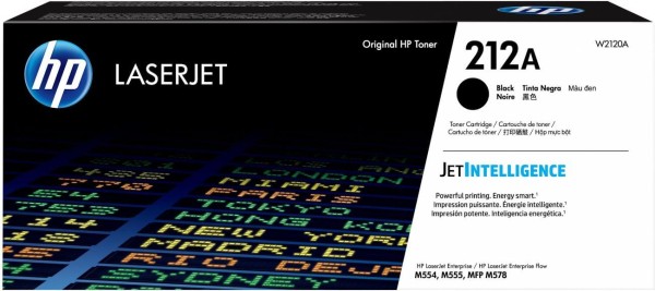 Картридж HP 212A (W2120A) оригинальный для принтера HP CLJ Enterprise M554/ M555/ M578, черный, 5500 страниц