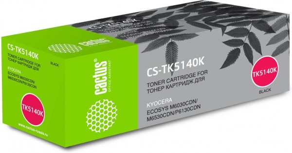 Картридж Cactus TK-5140K (CS-TK5140K) для принтеров Kyocera Ecosys M6030cdn/ M6530cdn/ P6130cdn черный 7000 страниц