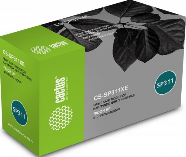 Картридж Cactus SP311XE (CS-SP311XE) для принтеров Ricoh SP 311DN/ 311DNw/ 325DNw черный 6400 страниц