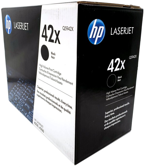 Картридж HP Q5942X (42X) оригинальный для принтера HP LaserJet 4250/ 4250n/ 4250tn/ 4250dtn/ 4250dtnsl/ 4350/ 4350n/ 4350tn/ 4350dtn/ 4350dtns black, 20000 страниц