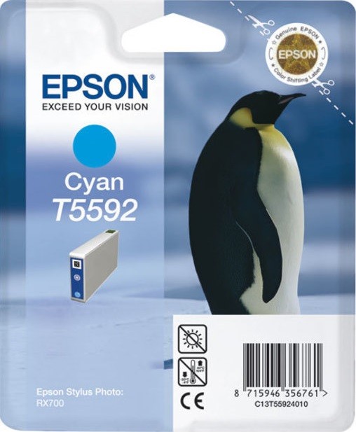 Картридж T5592 C13T55924010 Epson RX 700 голубой 