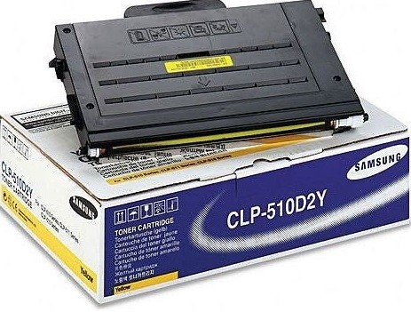 Картридж Samsung CLP-510D2Y оригинальный для принтера Samsung CLP-510/ CLP-511/ CLP-515, желтый, (2000 стр.)