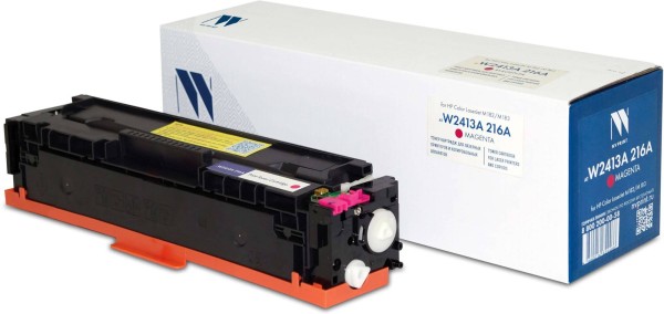 Картридж NV Print W2413A 216A (NV-W2413A-216AM) Magenta до версии fw20220729 для HP Color LaserJet Pro MFP M182/ M183, пурпурный, 850 стр.