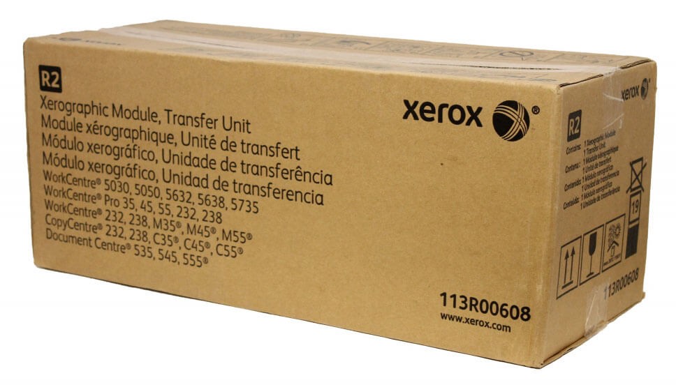 Фотобарабан Xerox 113R00608 оригинальный для Xerox DC 535/ 545/ 555, WC M35/ M45/ M55/ 232/ 238/ 5030/ 5050/ 5135/ 5150/ 5632/ 5638/ 5735, WCP 35/ 45/ 55/ 232/ 238, чёрный (150 000 стр.)