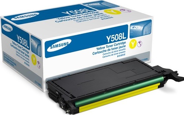 Картридж Samsung CLT-Y508L (SU535A) оригинальный для принтера Samsung CLP-620/ CLP-670, CLX-6220/ CLX-6250, желтый, (4000 стр.)