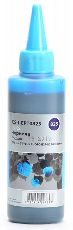 Чернила Cactus CS-I-EPT0825 для принтеров Epson StPh R270/ 290/ RX590, светло-голубой 100мл