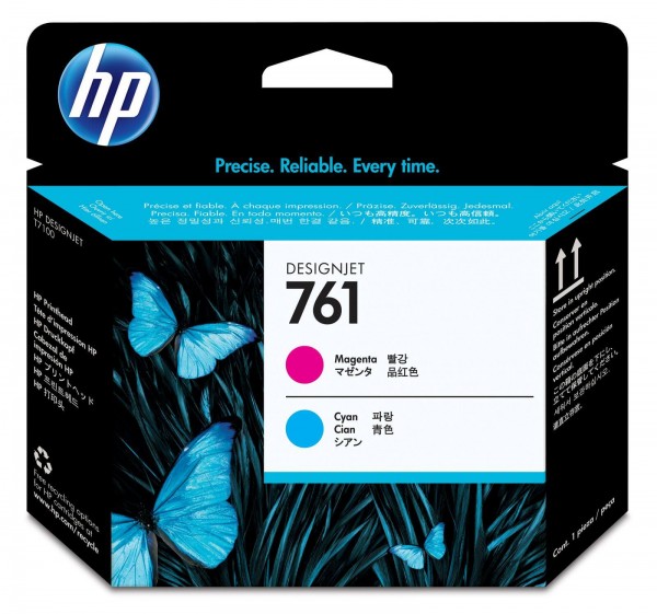 Печатающая головка оригинальная HP №761 (CH646A) для HP Designjet T7100 (magenta / cyan)