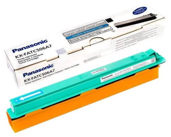 Картридж Panasonic KX-FATC506A/ KX-FATC506A7 оригинальный для Panasonic KX-MC6020, голубой, 4000 стр.