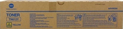 Картридж Konica-Minolta TN-612Y (A0VW250) оригинальный для принтера Konica-Minolta bizhub 6501/ 5501, yellow, 25000 стр.