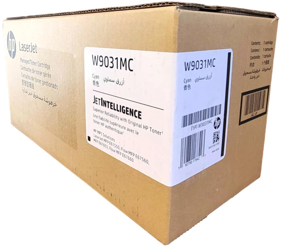 Картридж HP W9031MC (657MC) оригинальный для принтера HP LaserJet Managed E67550/ E67560/ E67660, голубой, 28000 стр.