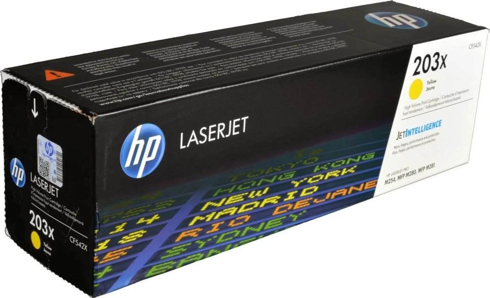 Картридж HP CF542A (203A) Yellow оригинальный для HP Color LaserJet Pro M254/ M280/ M281, жёлтый, 1300 страниц