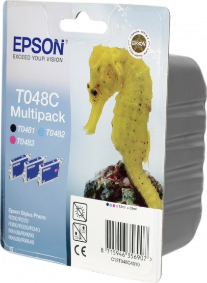 C13T048C4010 Картридж Epson T048 Multi Pack (C, M, BK) triple (cons ink)