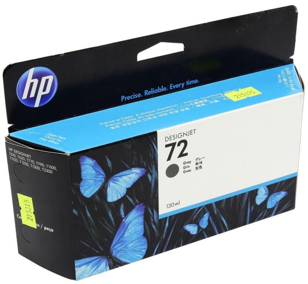 Картридж HP №72 (C9374A) Gray оригинальный для HP DesignJet T610/ T620/ T770/ T790/ T795/ T1100/ T1120/ T1200/ T1300/ T2300, серый 130ml