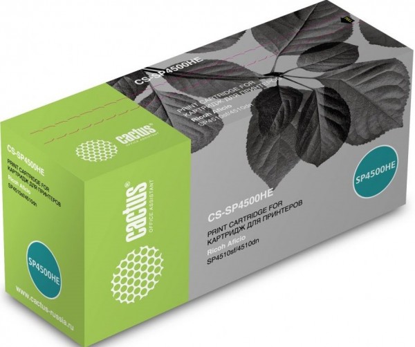 Картридж Cactus SP4500HE (CS-SP4500HE) для принтеров Ricoh Aficio SP 4510DN/ SP 4510SF черный 12000 страниц